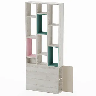 Стеллаж-тумба перегородка со вставками L239.90