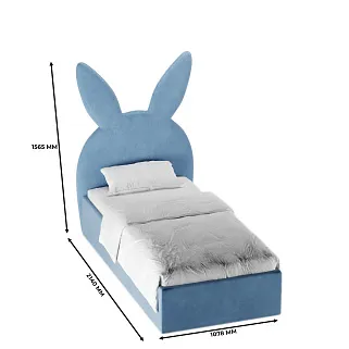 Кровать односпальная мягкая BUNNY  с подъемным механизмом, 90x200