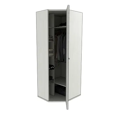 Шкаф угловой разностронний с зеркалом, фасады МДФ CG-218.1Z L/R