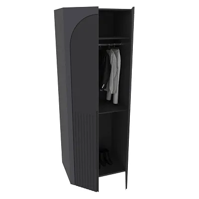 Шкаф 2 дверный, фрезерованные фасады в эмали LE210.60-1