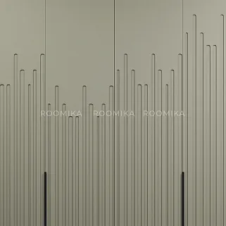 Шкаф 2 дверный, фрезерованные фасады в эмали LE-210.60-4