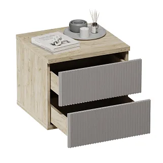 Тумба прикроватная 2 ящика, фасады в эмали LE-701