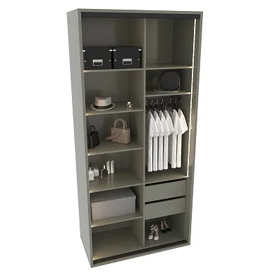 Шкаф-купе ХG126.60-3, профиль INTEGRO, стекло Сатинато белое, с подсветкой