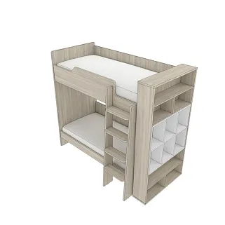 Кровать двухъярусная L908, 90x190 L/R