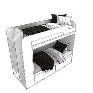 Кровать двухъярусная E906, 90x190 L/R