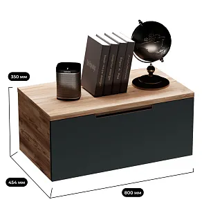 Тумба TВ навесная, фасады в эмали LE517.451