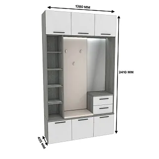 Секция с вешалкой и стеллажом с подсветкой LG416