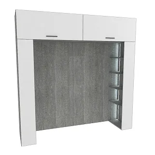 Ниша для кровати с секциями с подсветкой LG407.60