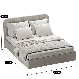 Кровать двуспальная мягкая FLY с подъемным механизмом, 180x200