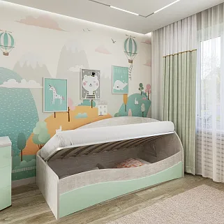 Кровать односпальная P901 с подъемным механизмом, 90x190