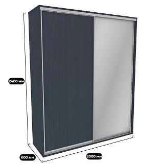 Шкаф-купе U200 тип 1 МДФ/зеркало
