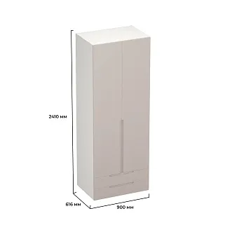 Шкаф 2 дверный с ящиками, фасады в эмали LE-211.60