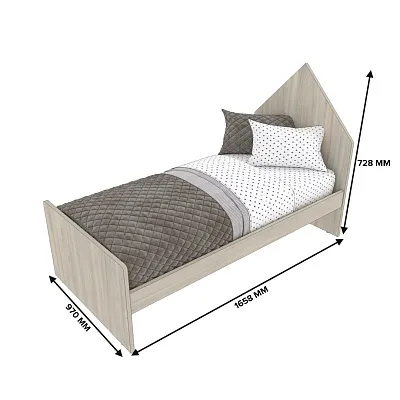 Кровать односпальная L901, 90x190