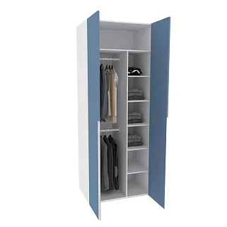 Шкаф двухдверный глубокий, фасады в эмали LE210.60-4