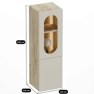 Антресоль навесная, фасады в эмали LE336.2-30