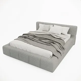 Кровать двуспальная мягкая QUADRO-soft-m  с подъемным механизмом, 160x200