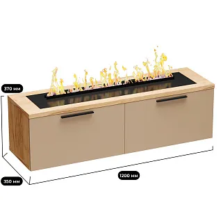 Тумба ТВ напольная с электрокамином L-548.351