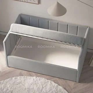 Кровать с подъемным механизмом и ящиком для белья с бортиком LINE 1, 90х160