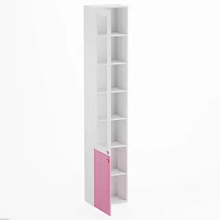 Шкаф книжный со стеклом, фасады в эмали LE241