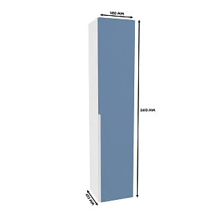 Шкаф однодверный со штангой широкий, фасады в эмали LE221.44-1