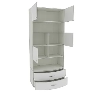 Шкаф книжный с ящиками P217