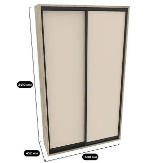 Шкаф-купе ХG140.45-1, профиль INTEGRO, фасад МДФ