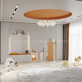 Шкаф с нишей, ящиками и сидушкой с подсветкой,фрезерованные фасады в эмали LЕ433.44