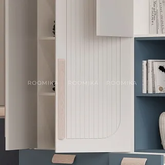 Шкаф-пенал с нишей, фрезерованные фасады в эмали LE221.40