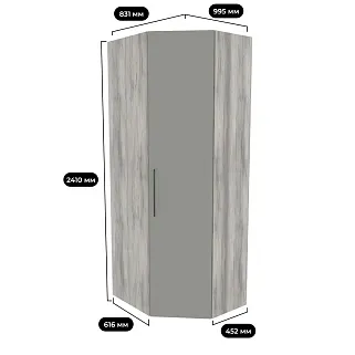 Шкаф угловой разносторонний LG218 L/R