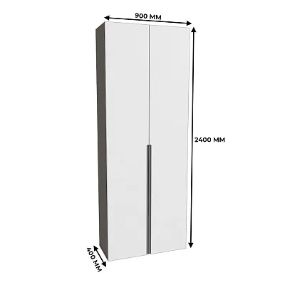 Шкаф двустворчатый, фасады в эмали LE-210.40-4