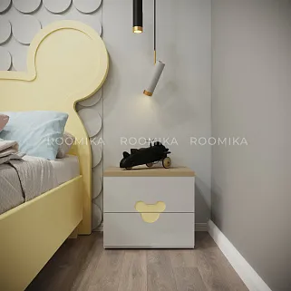 Кровать односпальная MICKEY с подъемным механизмом в эмали