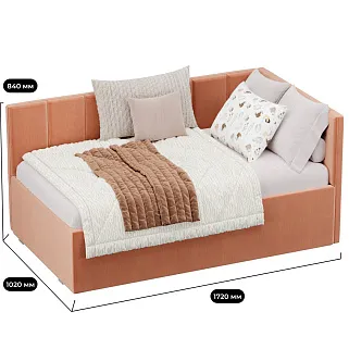 Кровать с подъемным механизмом и ящиком для белья LINE М1, 90х160