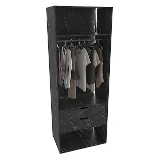 Шкаф для спальни с двумя ящиками и штангой с подсветкой R210.60-2