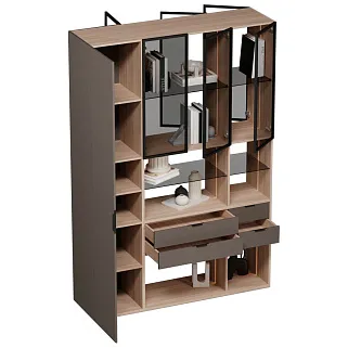 Шкаф-стеллаж для зонирования помещения с подсветкой LGF265.45 L/R