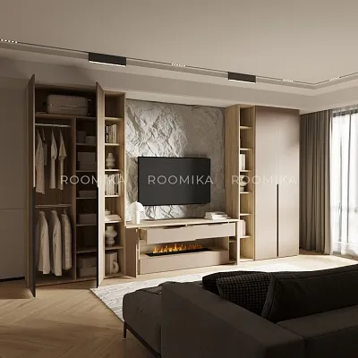 Lazio гостиная с электрокамином 23