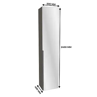 Шкаф одностворчатый с зеркалом, фасады в эмали LE-221.40-1Z