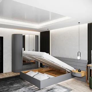 Шкаф 2 дверный с ящиками  и зеркалом P211.60Z