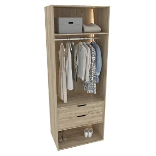 Шкаф для спальни с двумя ящиками и штангой с подсветкой R210.60-2