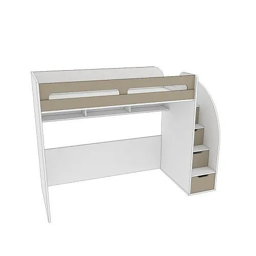 Кровать-чердак E907, 90х200 L/R