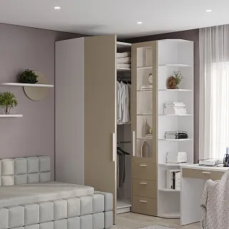 Шкаф со складными дверьми и фальш панелью L206 L/R