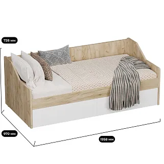 Кровать односпальная L902.190, 90x190