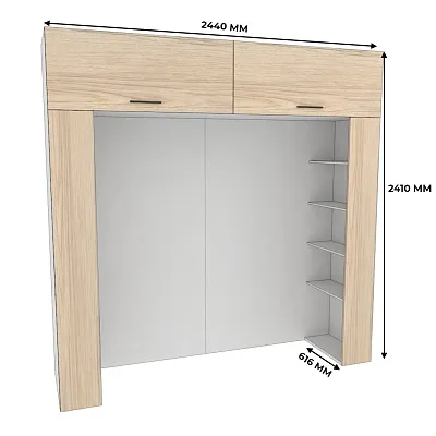 Ниша для кровати с секциями L407.60