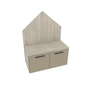 Тумба с задней панелью домик L465