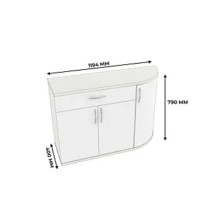 Тумба 3-х дверная с ящиком P874 L/R