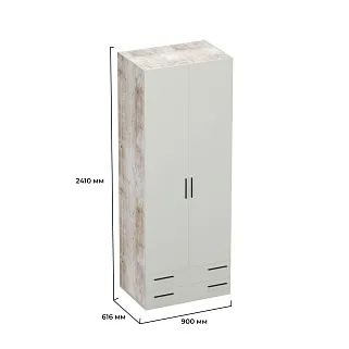 Шкаф двустворчатый с ящиками L211.60