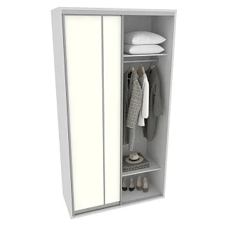 Шкаф-купе ХG146.60-2, профиль INTEGRO, фасад зеркало серебро/МДФ