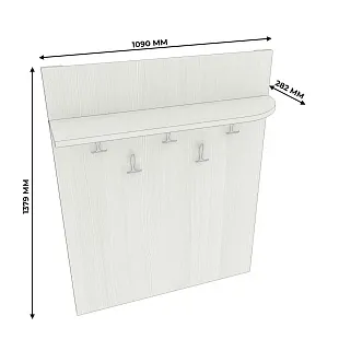 Вешалка настенная с  радиусной полкой P178 L/R