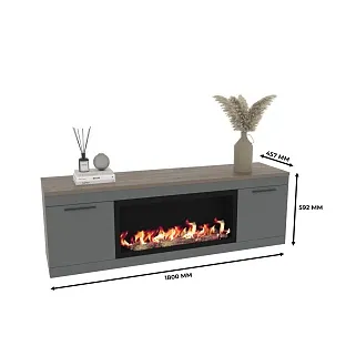 Тумба ТВ навесная с электрокамином L545.451