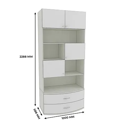 Шкаф книжный с ящиками P217