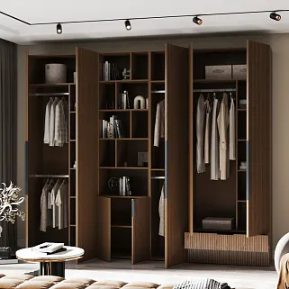 Шкаф двустворчатый, фасады натуральный шпон L210.44-4